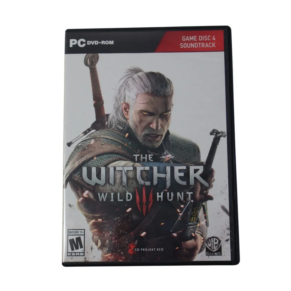 The Witcher 3 Wild Hunt PC DVD-ROM Game with Soundtrack Map Stickers Manual